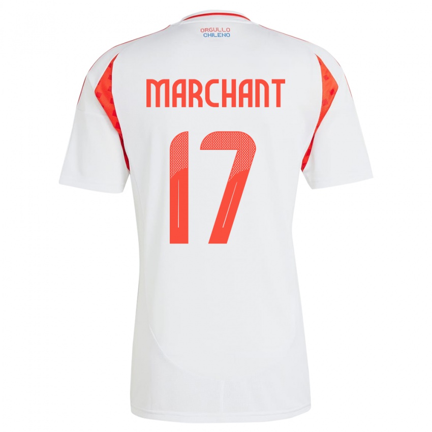 Kinder Chile Francisco Marchant #17 Weiß Auswärtstrikot Trikot 24-26 T-Shirt Schweiz