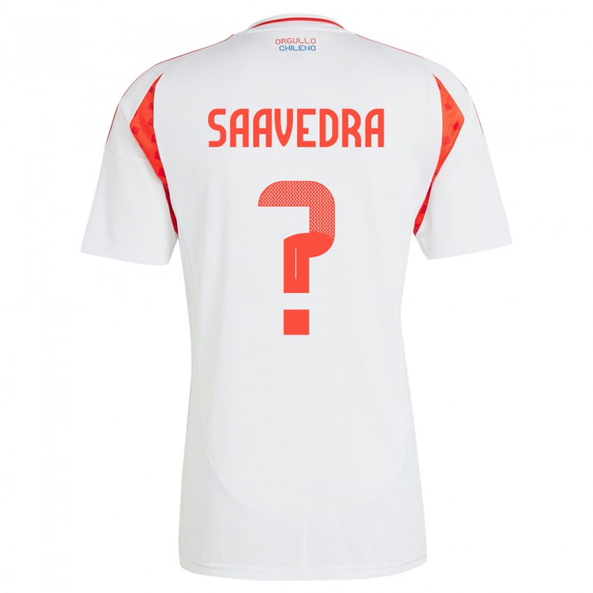 Kinder Chile Danilo Saavedra #0 Weiß Auswärtstrikot Trikot 24-26 T-Shirt Schweiz