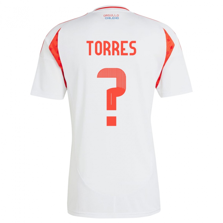 Kinder Chile Bruno Torres #0 Weiß Auswärtstrikot Trikot 24-26 T-Shirt Schweiz