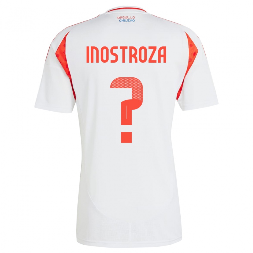 Kinder Chile Fernando Inostroza #0 Weiß Auswärtstrikot Trikot 24-26 T-Shirt Schweiz