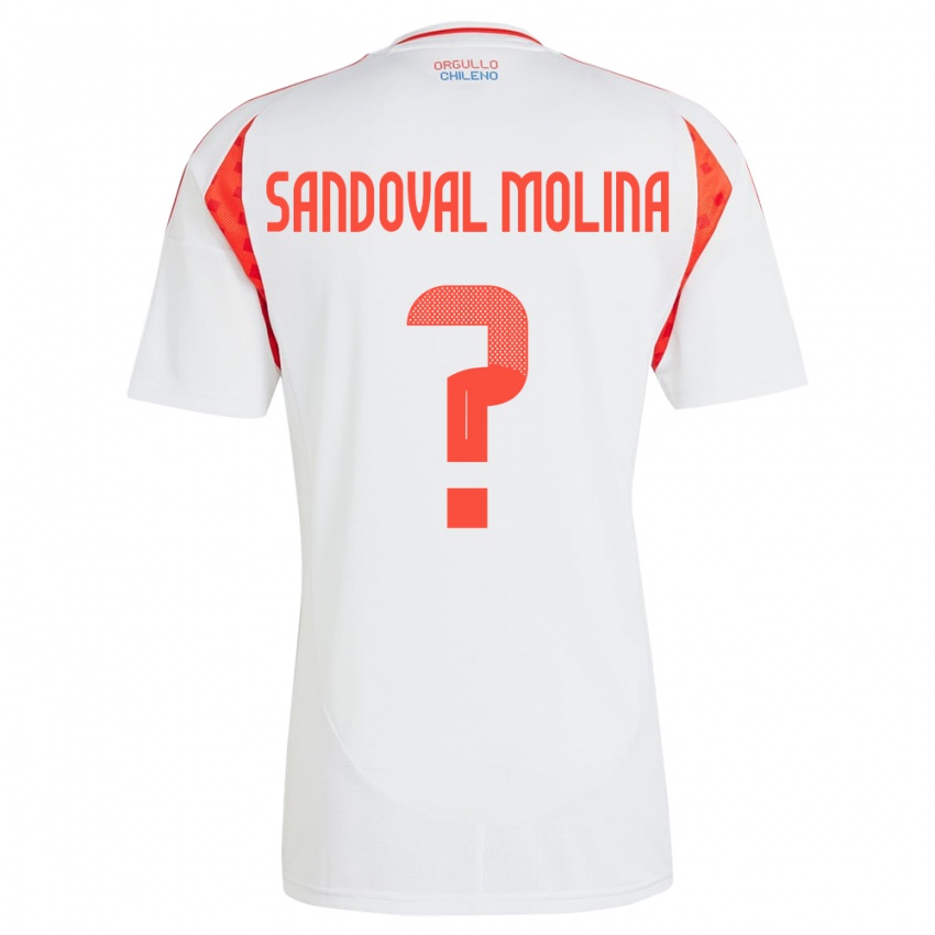 Kinder Chile Mario Sandoval Molina #0 Weiß Auswärtstrikot Trikot 24-26 T-Shirt Schweiz