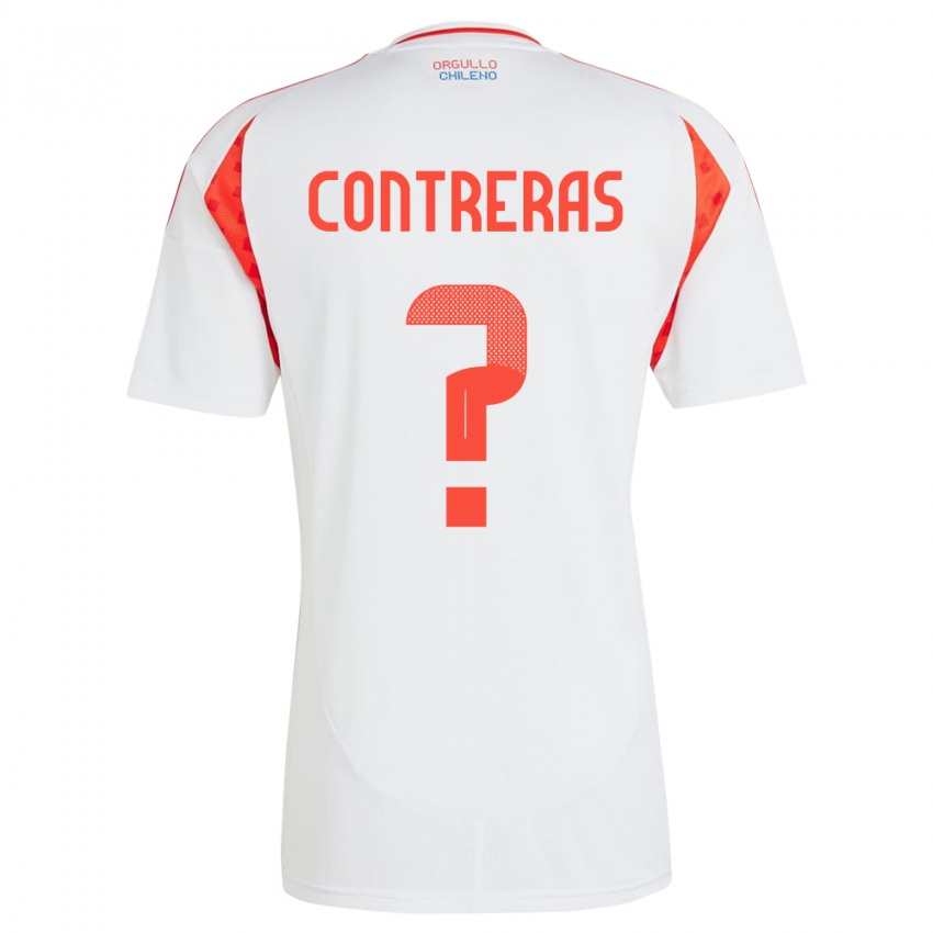 Kinder Chile Mathías Contreras #0 Weiß Auswärtstrikot Trikot 24-26 T-Shirt Schweiz