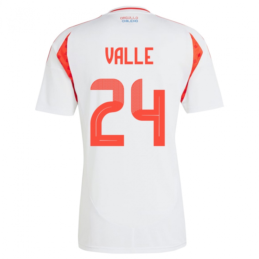 Kinder Chile Alessandra Valle #24 Weiß Auswärtstrikot Trikot 24-26 T-Shirt Schweiz