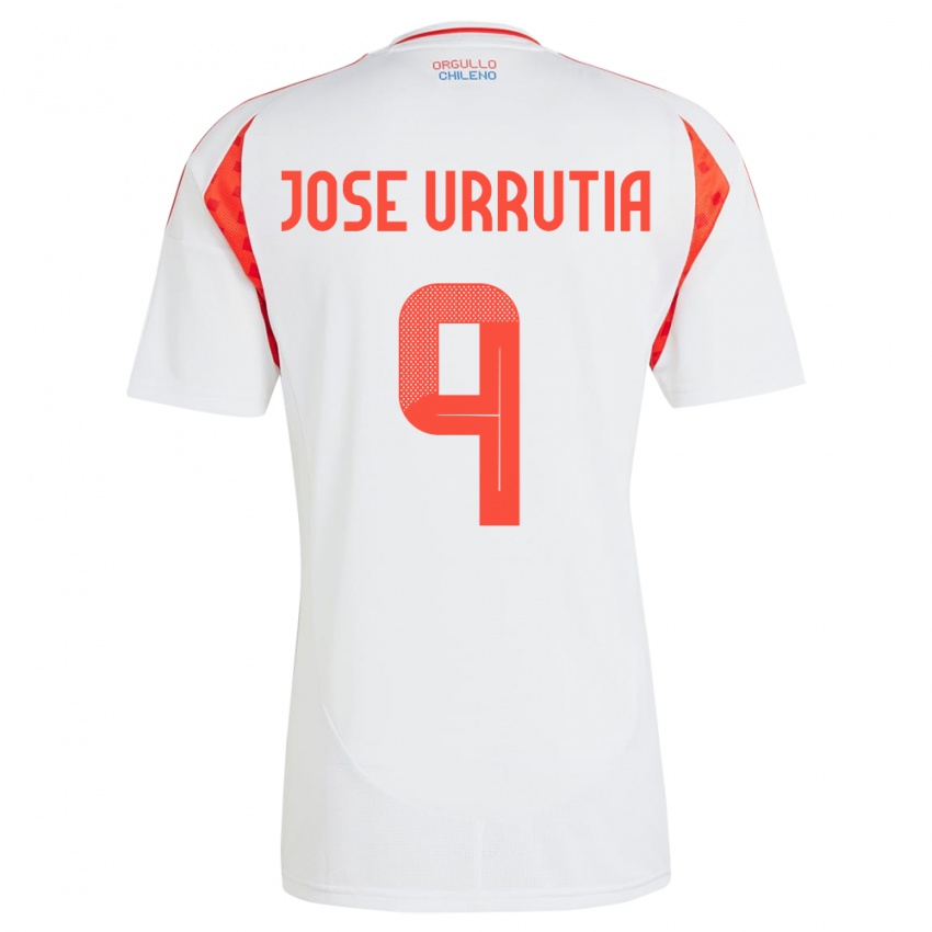 Kinder Chile María José Urrutia #9 Weiß Auswärtstrikot Trikot 24-26 T-Shirt Schweiz