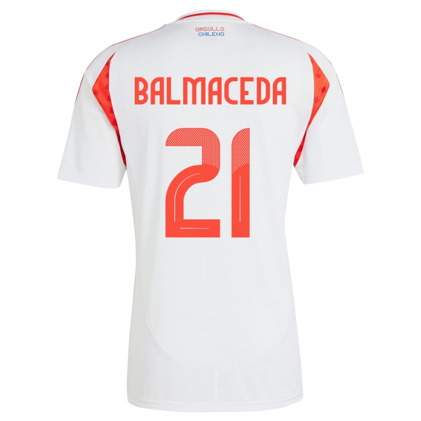 Kinder Chile Rosario Balmaceda #21 Weiß Auswärtstrikot Trikot 24-26 T-Shirt Schweiz