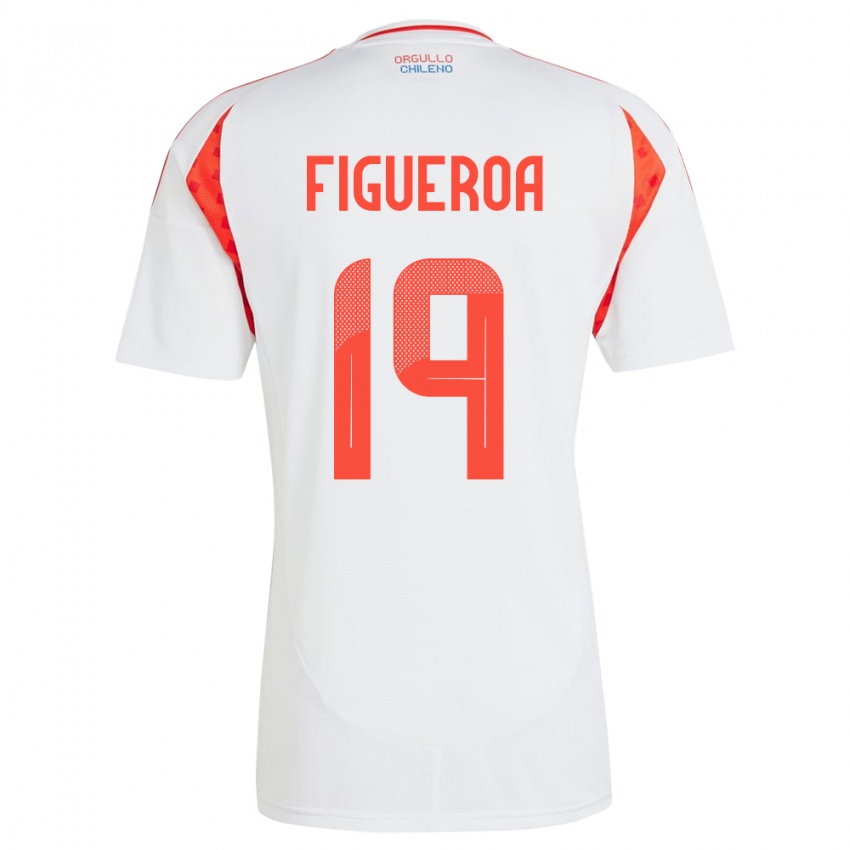 Kinder Chile Catalina Figueroa #19 Weiß Auswärtstrikot Trikot 24-26 T-Shirt Schweiz