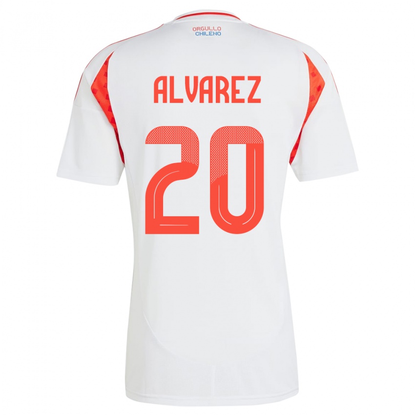 Kinder Chile Anaís Álvarez #20 Weiß Auswärtstrikot Trikot 24-26 T-Shirt Schweiz