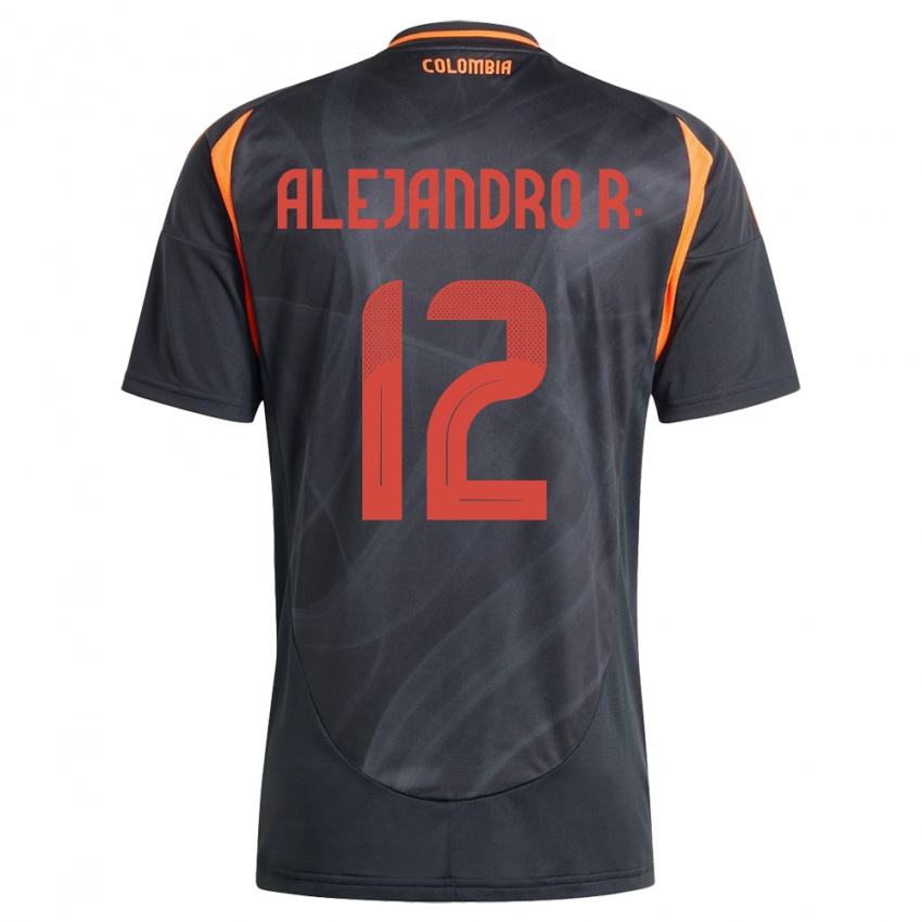 Kinder Kolumbien Alejandro Rodríguez #12 Schwarz Auswärtstrikot Trikot 24-26 T-Shirt Schweiz