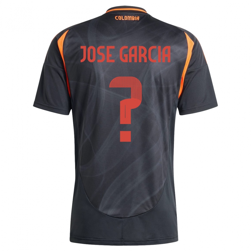 Kinder Kolumbien José García #0 Schwarz Auswärtstrikot Trikot 24-26 T-Shirt Schweiz