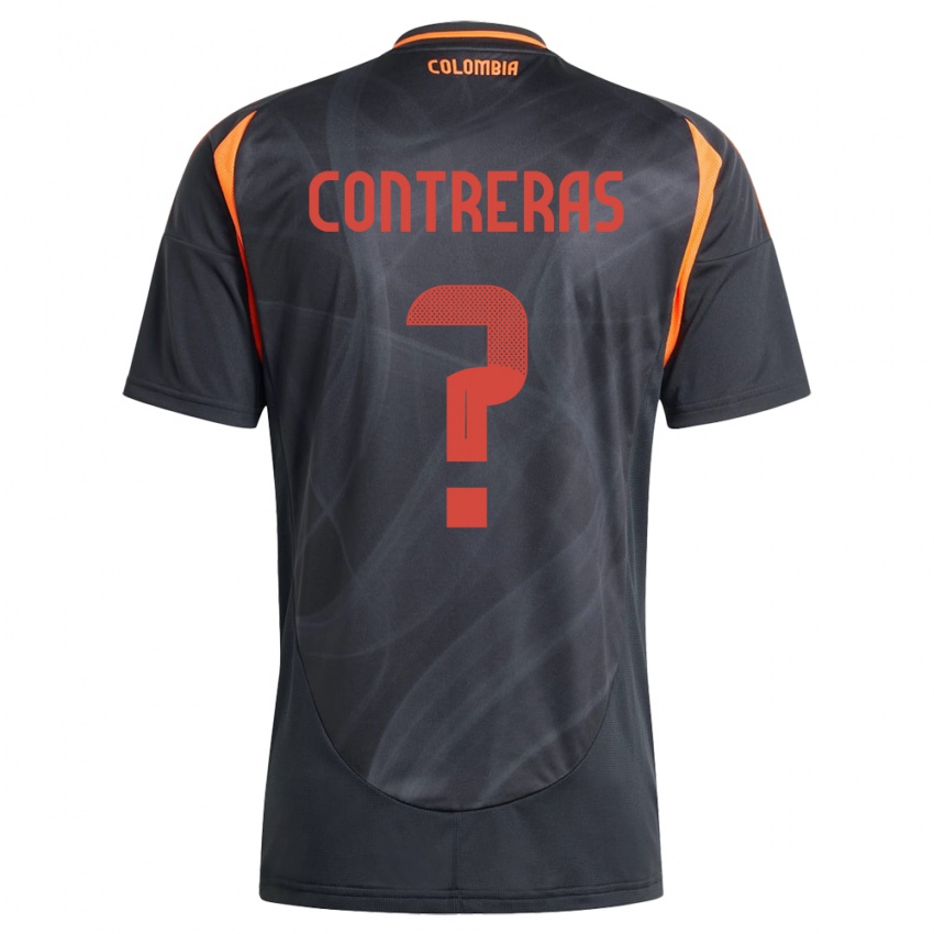 Kinder Kolumbien David Contreras #0 Schwarz Auswärtstrikot Trikot 24-26 T-Shirt Schweiz