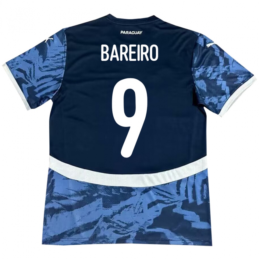 Kinder Paraguay Adam Bareiro #9 Blau Auswärtstrikot Trikot 24-26 T-Shirt Schweiz