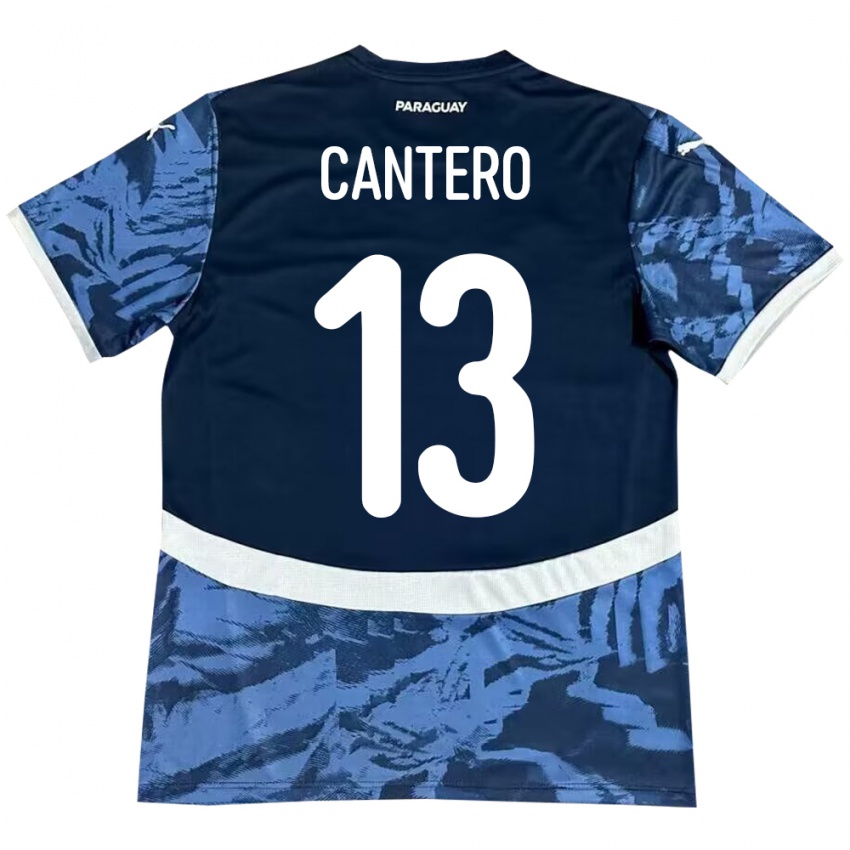 Kinder Paraguay Alexis Cantero #13 Blau Auswärtstrikot Trikot 24-26 T-Shirt Schweiz