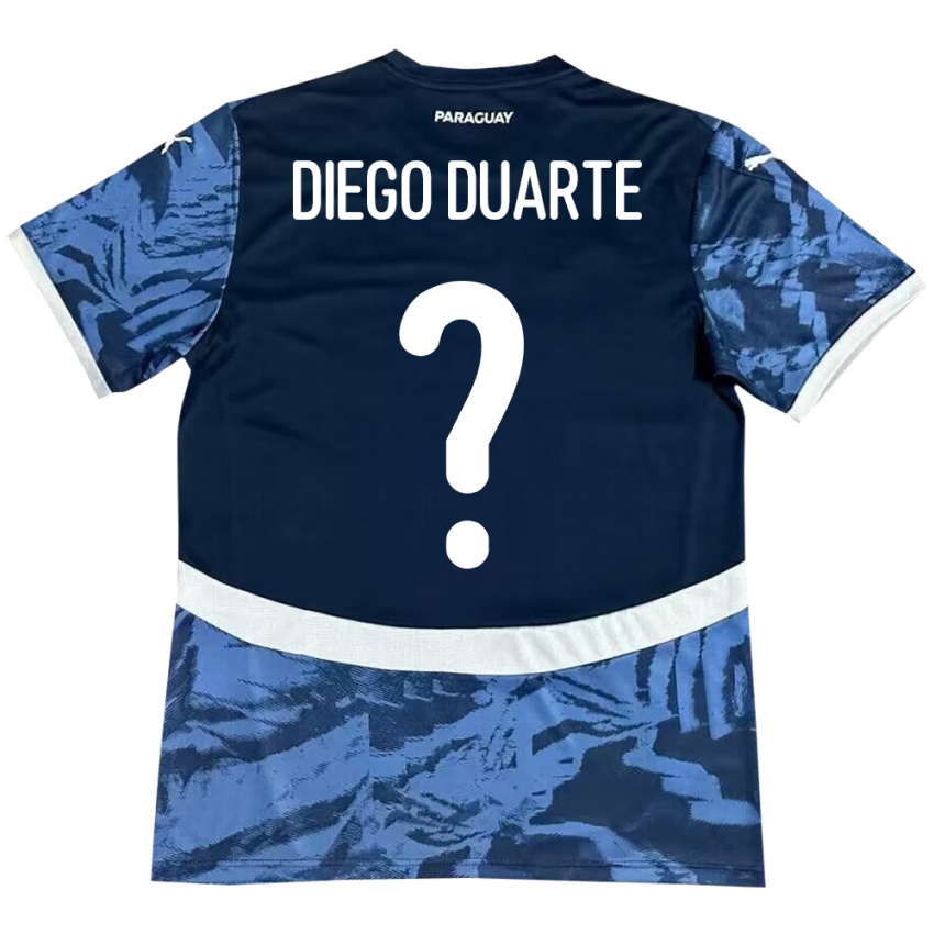 Kinder Paraguay Diego Duarte #0 Blau Auswärtstrikot Trikot 24-26 T-Shirt Schweiz