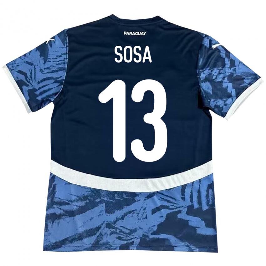 Kinder Paraguay Alex Sosa #13 Blau Auswärtstrikot Trikot 24-26 T-Shirt Schweiz