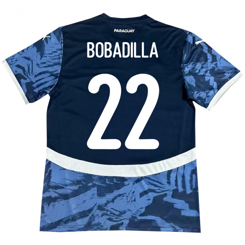 Kinder Paraguay Dylan Bobadilla #22 Blau Auswärtstrikot Trikot 24-26 T-Shirt Schweiz