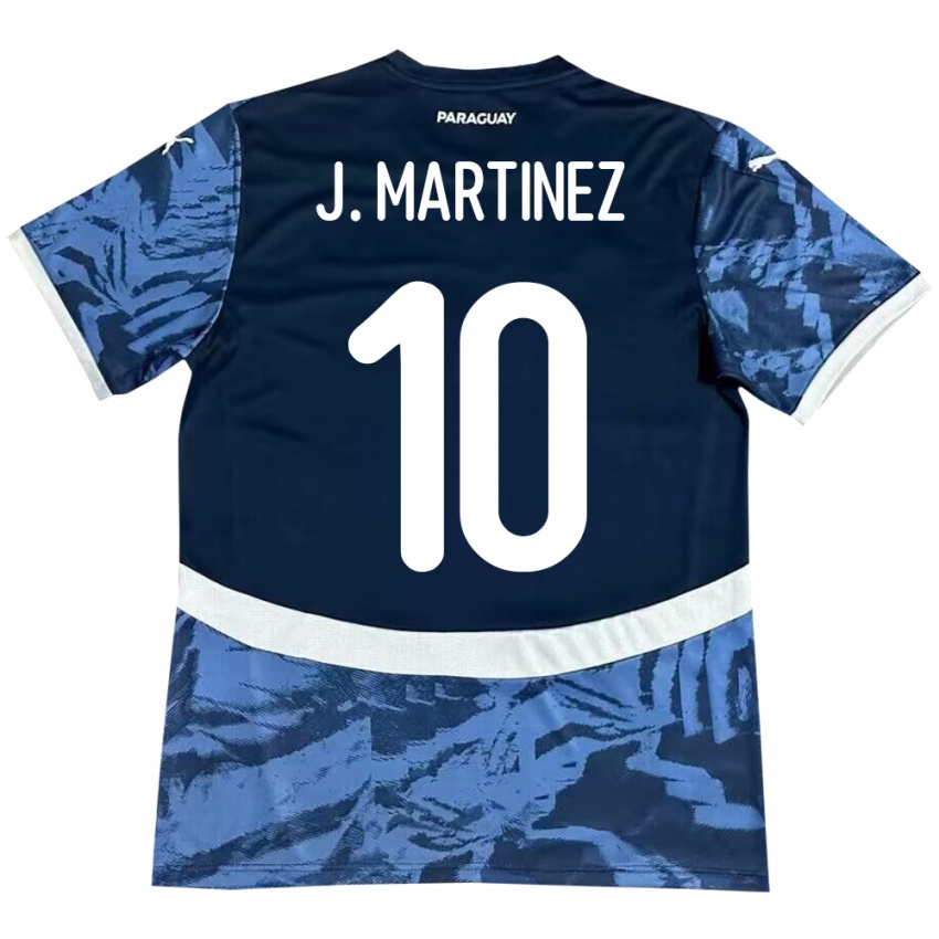 Kinder Paraguay Jessica Martínez #10 Blau Auswärtstrikot Trikot 24-26 T-Shirt Schweiz