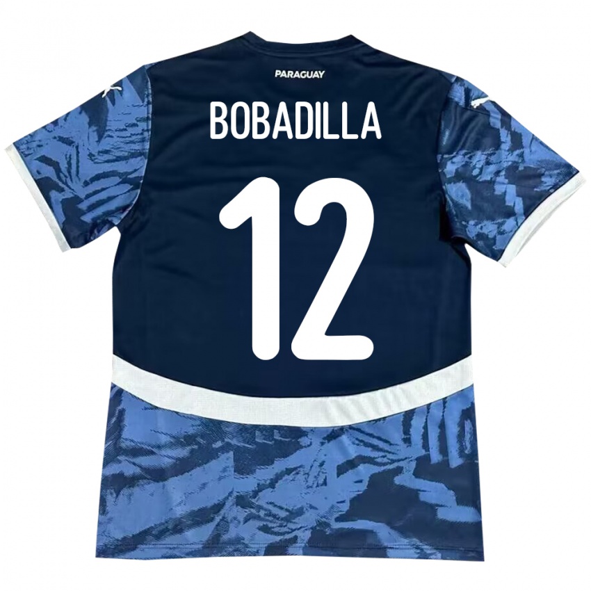 Kinder Paraguay Alicia Bobadilla #12 Blau Auswärtstrikot Trikot 24-26 T-Shirt Schweiz