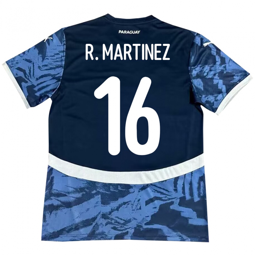 Kinder Paraguay Ramona Martínez #16 Blau Auswärtstrikot Trikot 24-26 T-Shirt Schweiz