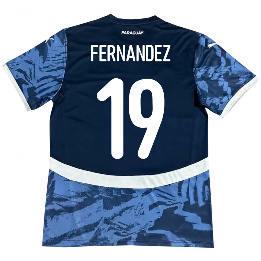 Kinder Paraguay Rebeca Fernández #19 Blau Auswärtstrikot Trikot 24-26 T-Shirt Schweiz
