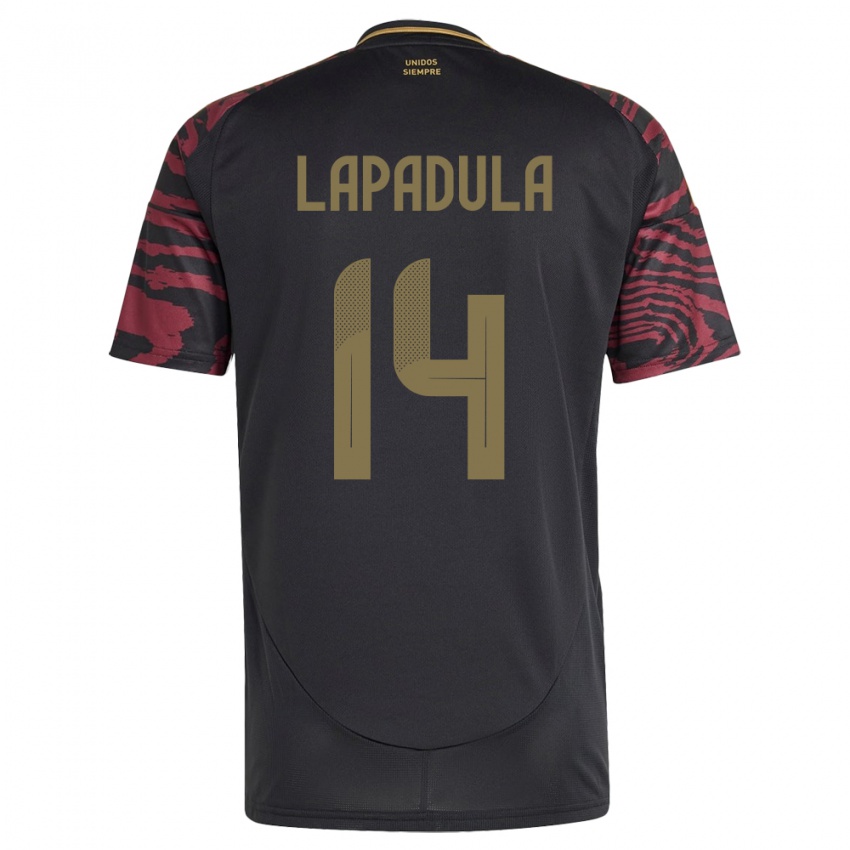 Kinder Peru Gianluca Lapadula #14 Schwarz Auswärtstrikot Trikot 24-26 T-Shirt Schweiz