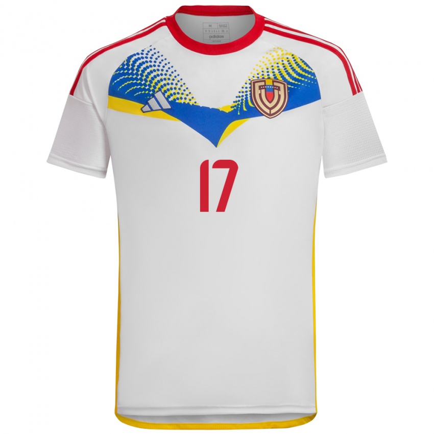 Kinder Venezuela Óscar Conde #17 Weiß Auswärtstrikot Trikot 24-26 T-Shirt Schweiz