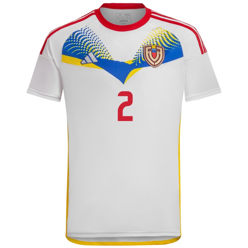 Kinder Venezuela Pablo Ibarra #2 Weiß Auswärtstrikot Trikot 24-26 T-Shirt Schweiz