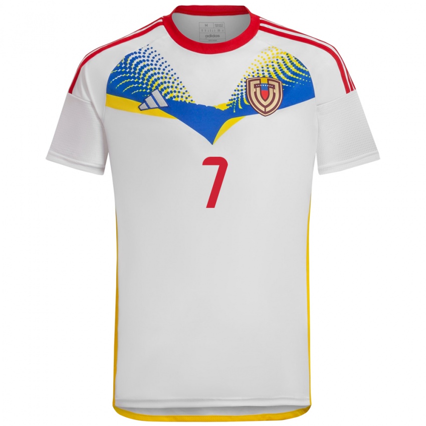 Kinder Venezuela Jefferson Savarino #7 Weiß Auswärtstrikot Trikot 24-26 T-Shirt Schweiz