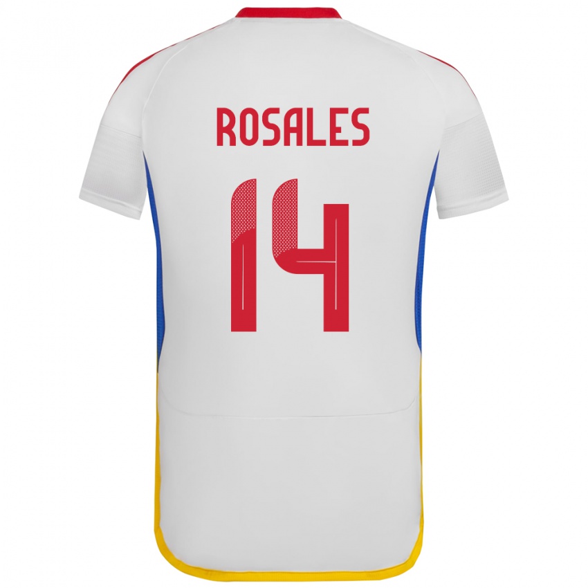 Kinder Venezuela Roberto Rosales #14 Weiß Auswärtstrikot Trikot 24-26 T-Shirt Schweiz