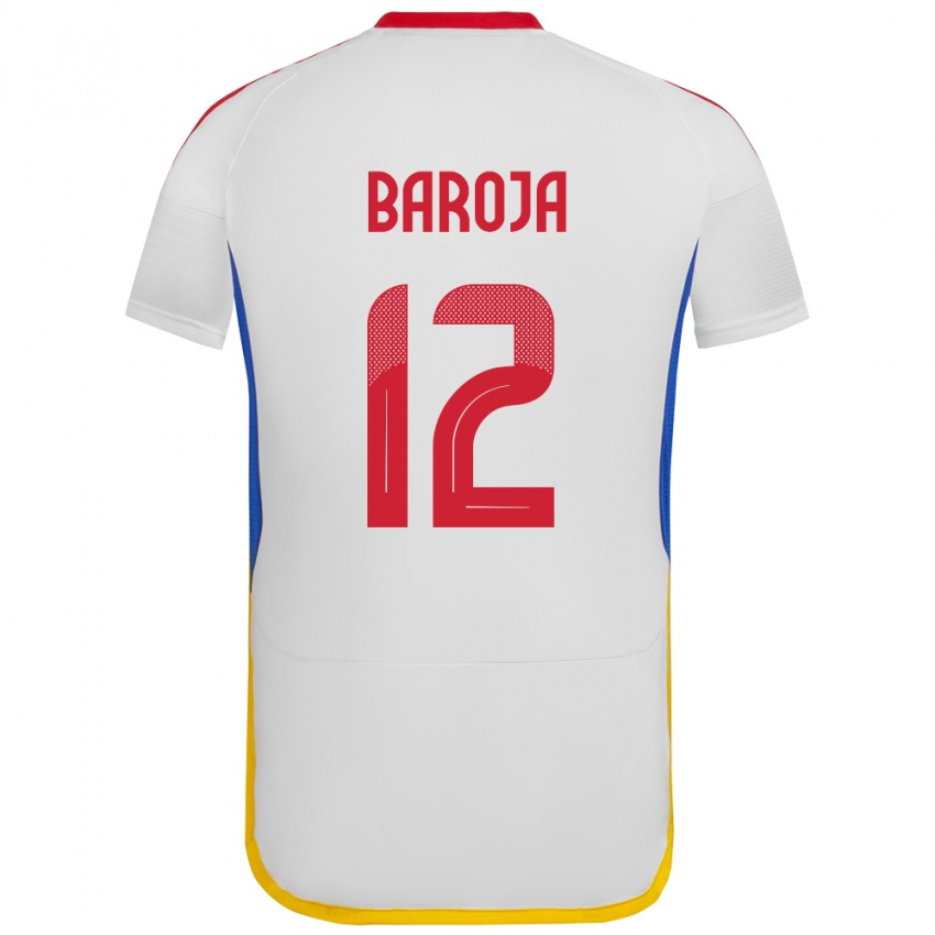 Kinder Venezuela Alain Baroja #12 Weiß Auswärtstrikot Trikot 24-26 T-Shirt Schweiz