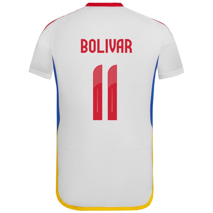 Kinder Venezuela Jovanny Bolívar #11 Weiß Auswärtstrikot Trikot 24-26 T-Shirt Schweiz