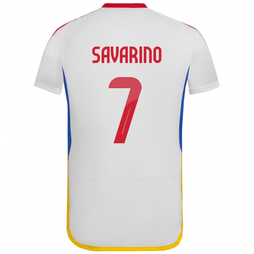 Kinder Venezuela Jefferson Savarino #7 Weiß Auswärtstrikot Trikot 24-26 T-Shirt Schweiz