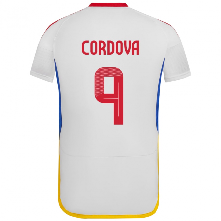 Kinder Venezuela Sergio Córdova #9 Weiß Auswärtstrikot Trikot 24-26 T-Shirt Schweiz