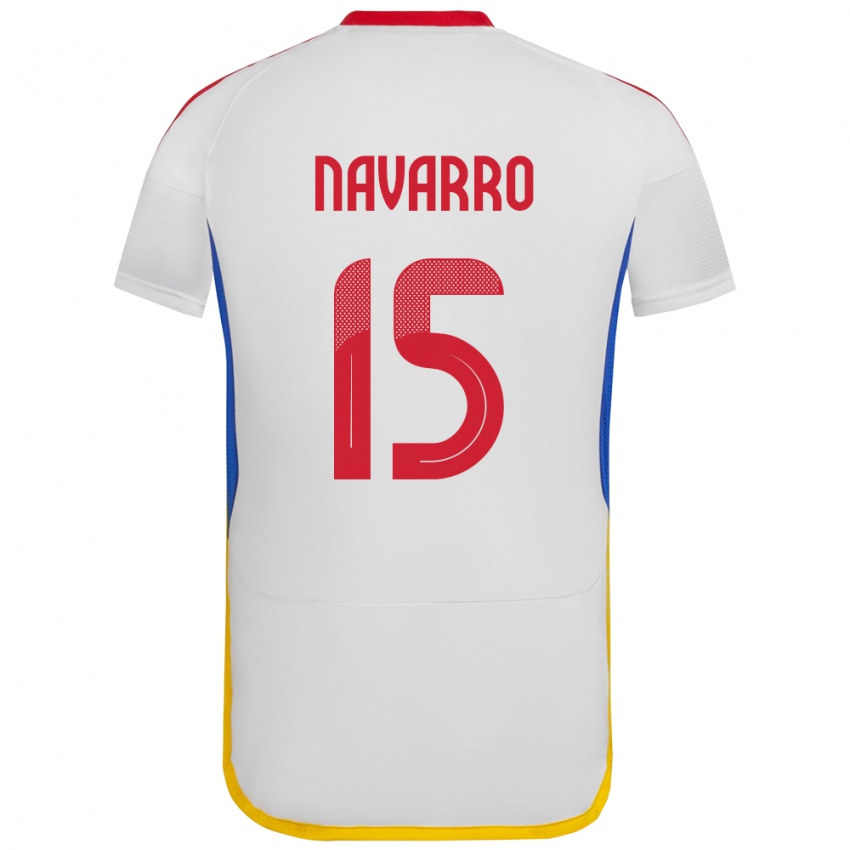 Kinder Venezuela Miguel Navarro #15 Weiß Auswärtstrikot Trikot 24-26 T-Shirt Schweiz