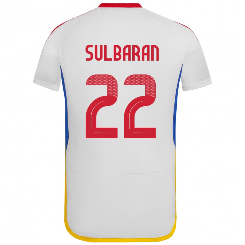 Kinder Venezuela Manuel Sulbarán #22 Weiß Auswärtstrikot Trikot 24-26 T-Shirt Schweiz