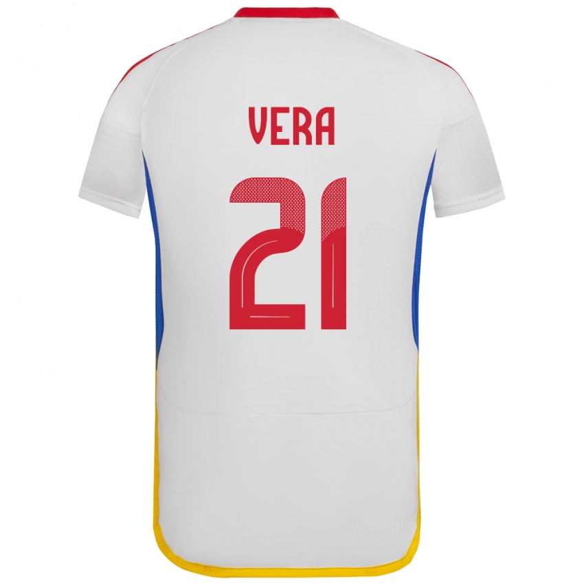 Kinder Venezuela Andry Vera #21 Weiß Auswärtstrikot Trikot 24-26 T-Shirt Schweiz