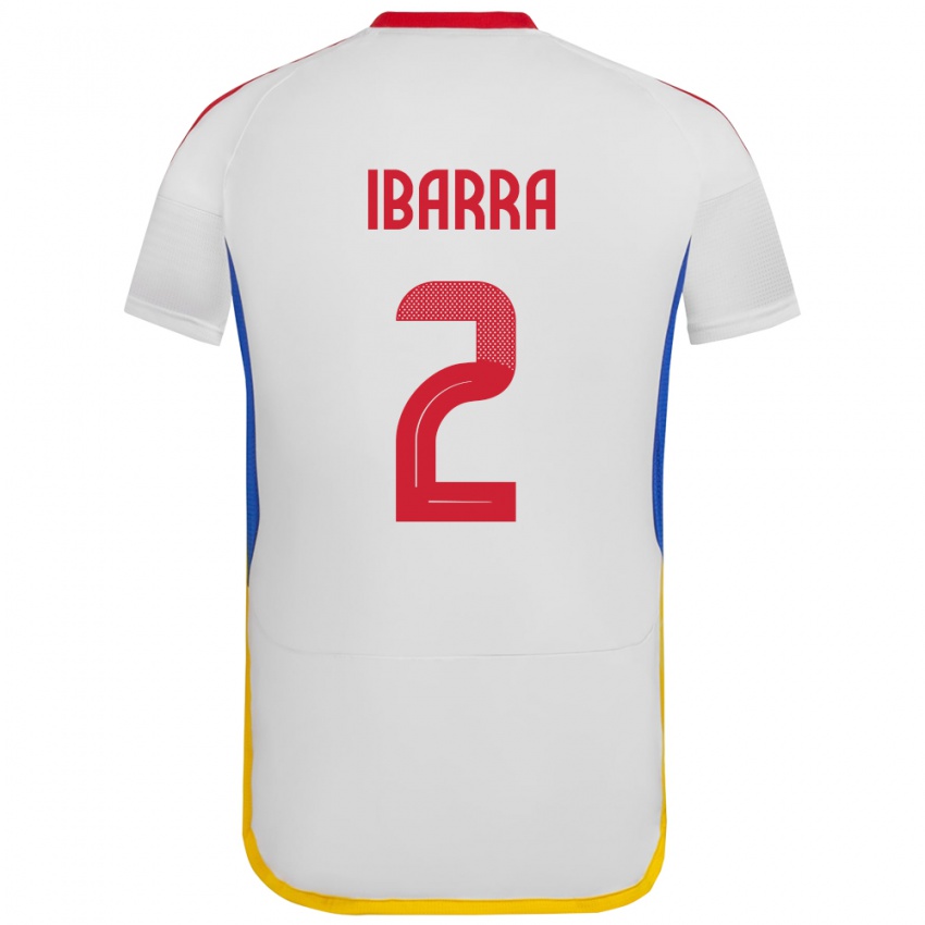 Kinder Venezuela Pablo Ibarra #2 Weiß Auswärtstrikot Trikot 24-26 T-Shirt Schweiz