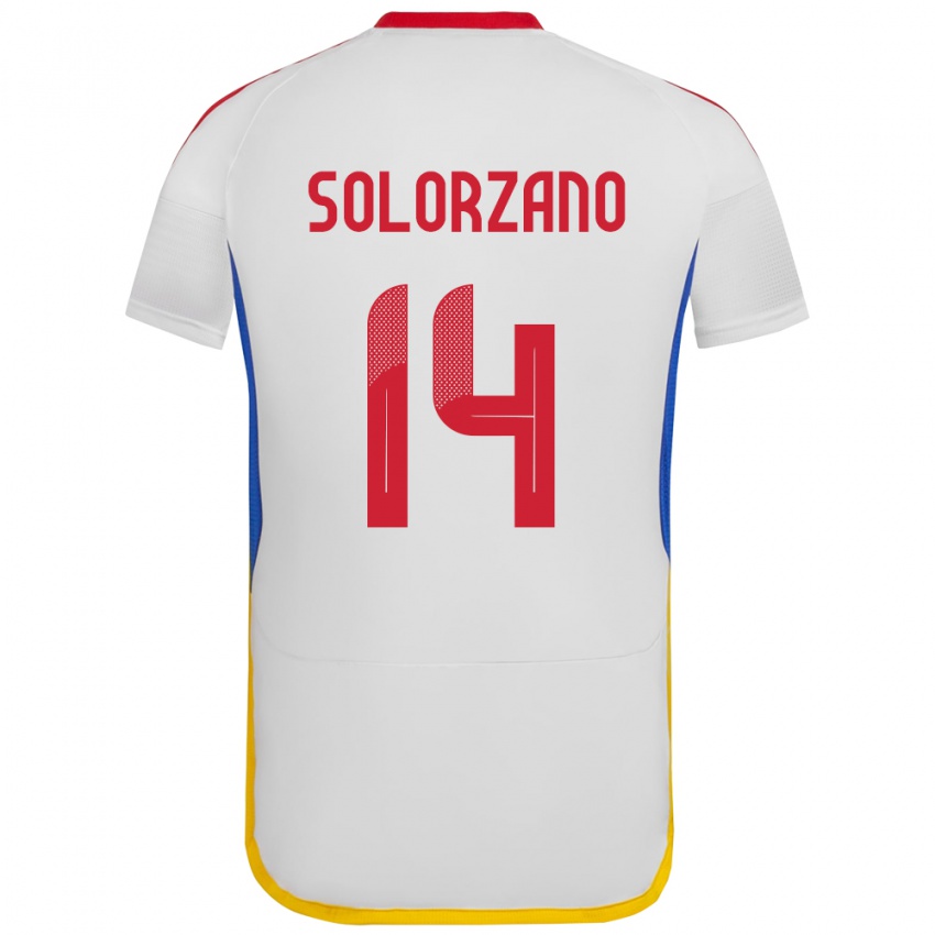 Kinder Venezuela Fabiola Solórzano #14 Weiß Auswärtstrikot Trikot 24-26 T-Shirt Schweiz