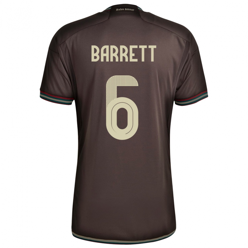 Kinder Jamaika Ronaldo Barrett #6 Nachtbraun Auswärtstrikot Trikot 24-26 T-Shirt Schweiz