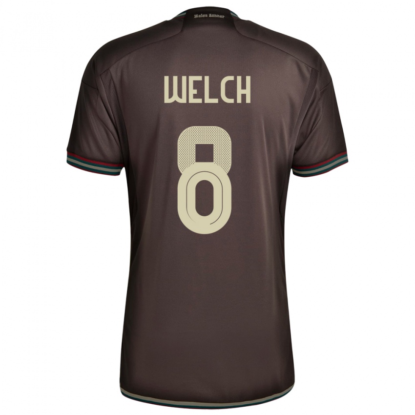 Kinder Jamaika Makai Welch #8 Nachtbraun Auswärtstrikot Trikot 24-26 T-Shirt Schweiz