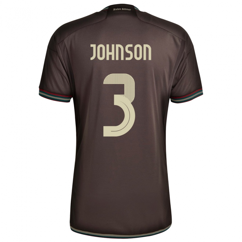 Kinder Jamaika Melissa Johnson #3 Nachtbraun Auswärtstrikot Trikot 24-26 T-Shirt Schweiz