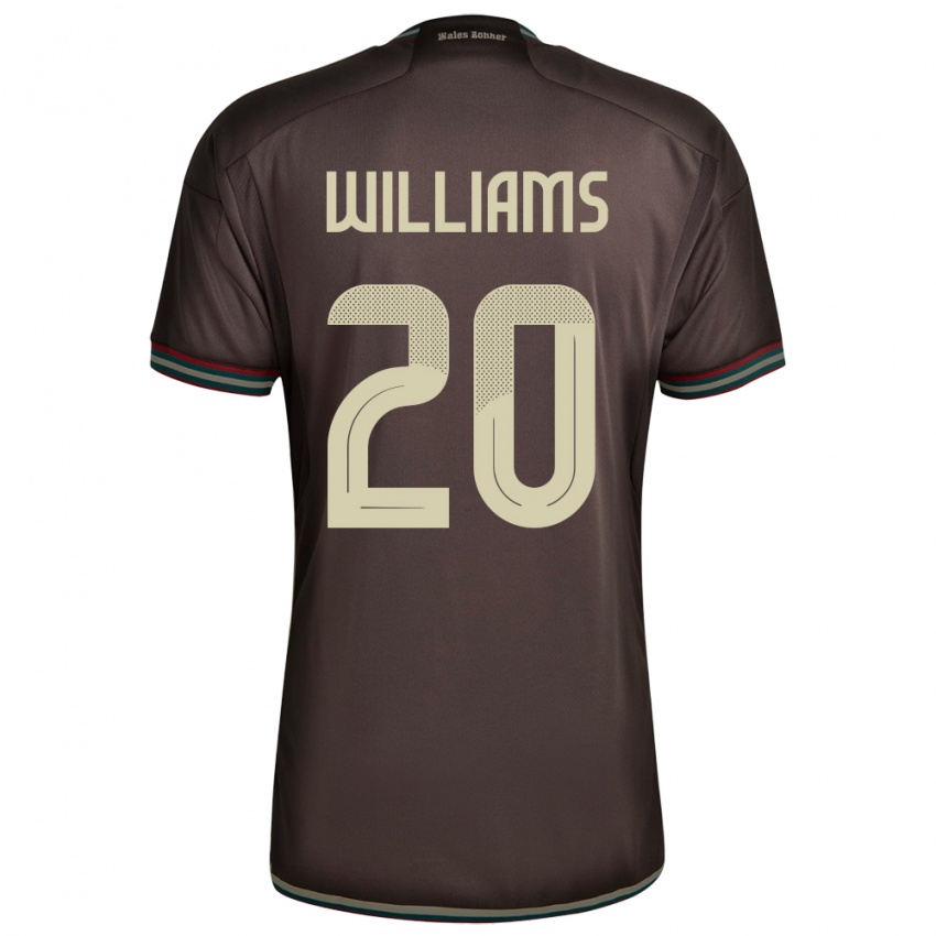 Kinder Jamaika Victoria Williams #20 Nachtbraun Auswärtstrikot Trikot 24-26 T-Shirt Schweiz