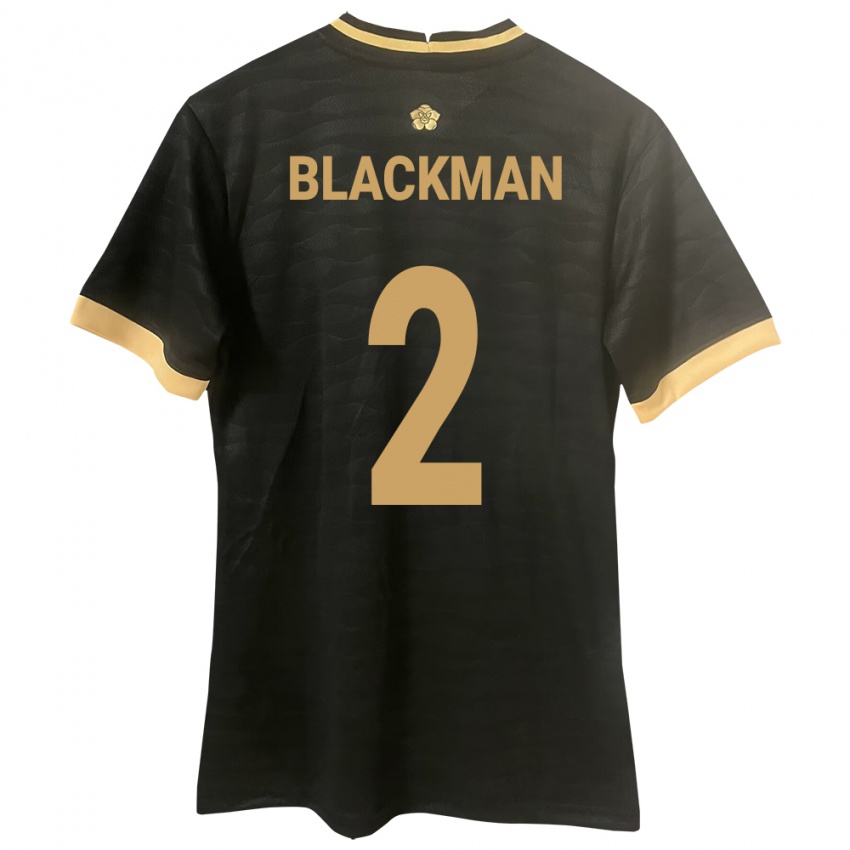 Kinder Panama César Blackman #2 Schwarz Auswärtstrikot Trikot 24-26 T-Shirt Schweiz