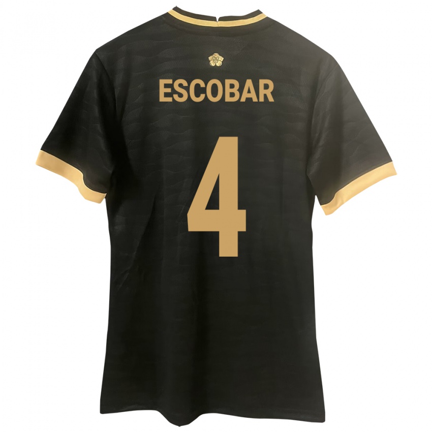 Kinder Panama Fidel Escobar #4 Schwarz Auswärtstrikot Trikot 24-26 T-Shirt Schweiz