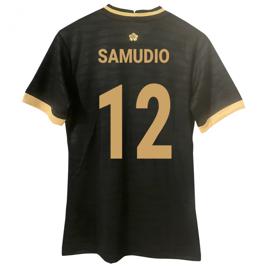 Kinder Panama César Samudio #12 Schwarz Auswärtstrikot Trikot 24-26 T-Shirt Schweiz