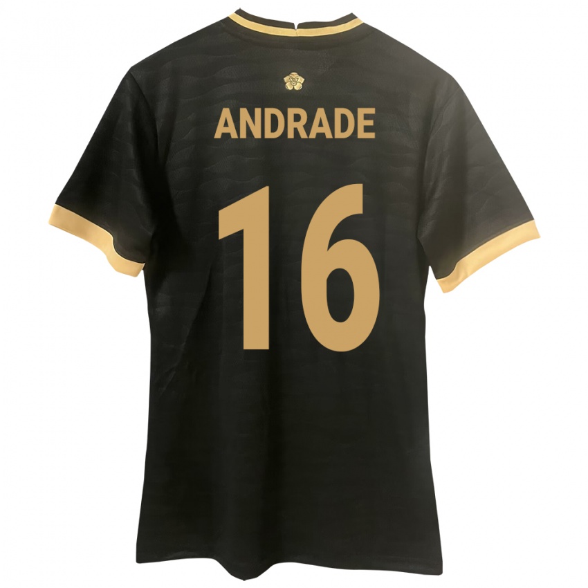 Kinder Panama Andrés Andrade #16 Schwarz Auswärtstrikot Trikot 24-26 T-Shirt Schweiz