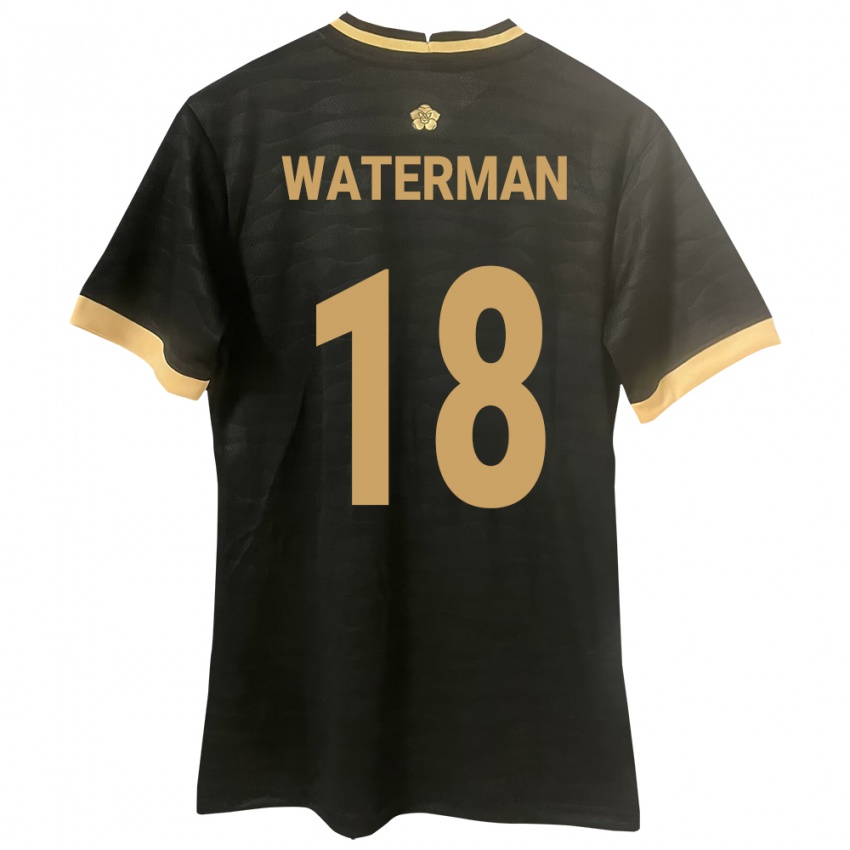 Kinder Panama Cecilio Waterman #18 Schwarz Auswärtstrikot Trikot 24-26 T-Shirt Schweiz