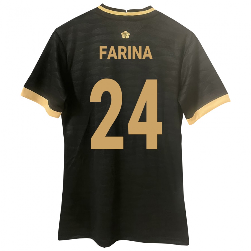 Kinder Panama Edgardo Fariña #24 Schwarz Auswärtstrikot Trikot 24-26 T-Shirt Schweiz