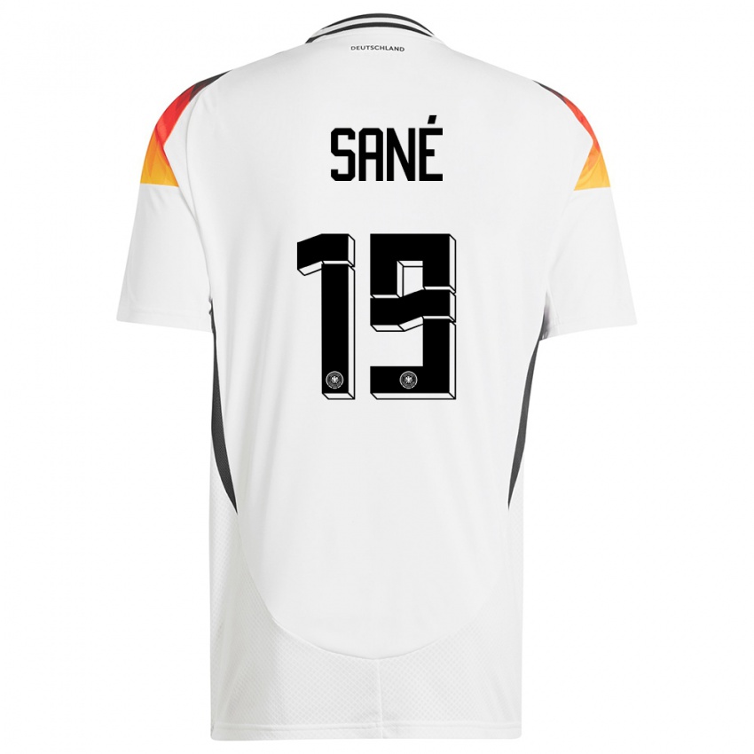 Homme Maillot Allemagne Leroy Sane #19 Blanc Tenues Domicile 24-26 T-Shirt Suisse