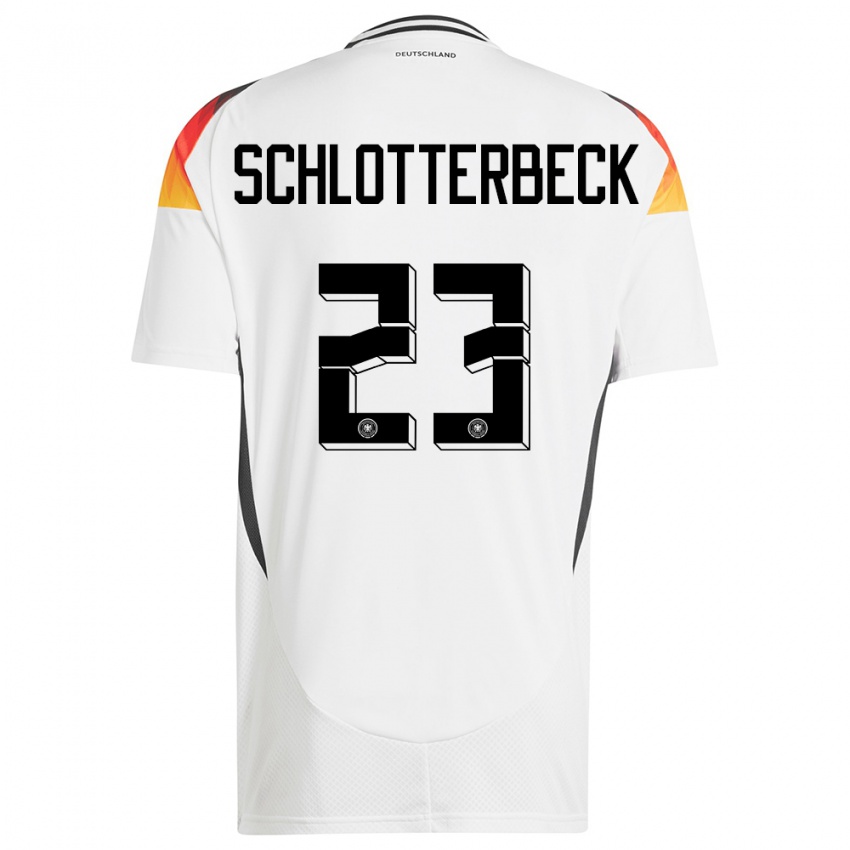 Homme Maillot Allemagne Nico Schlotterbeck #23 Blanc Tenues Domicile 24-26 T-Shirt Suisse