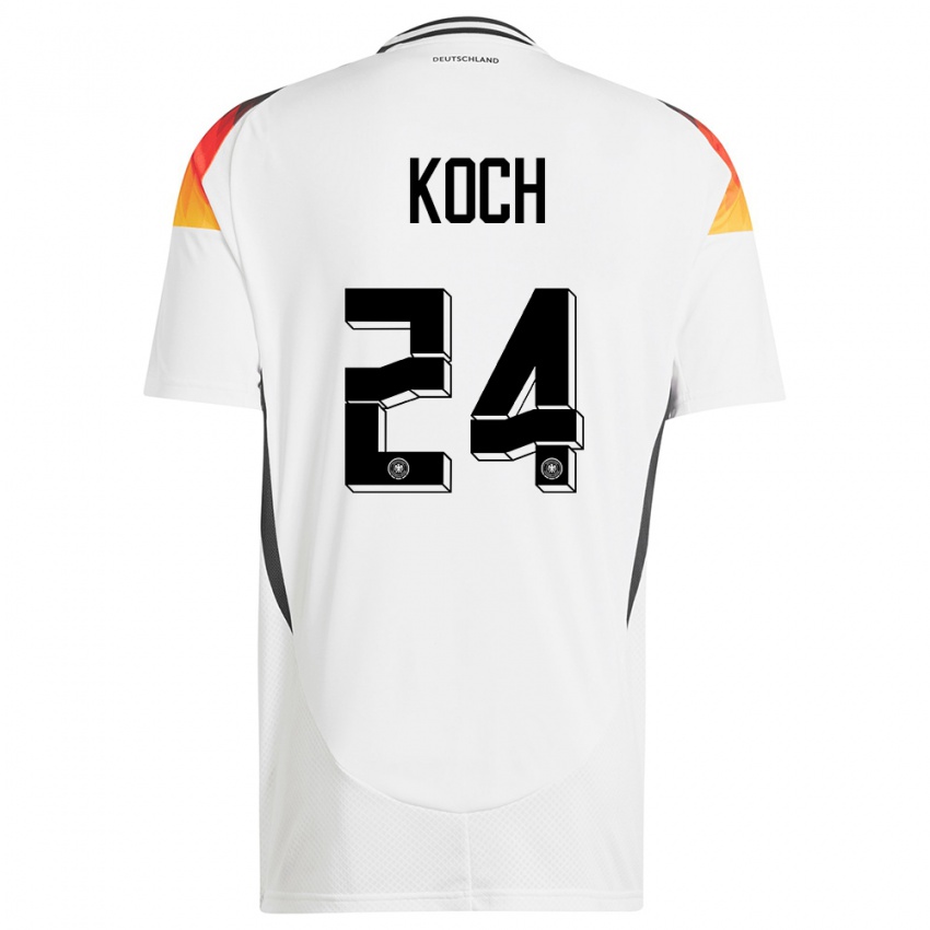 Homme Maillot Allemagne Robin Koch #24 Blanc Tenues Domicile 24-26 T-Shirt Suisse